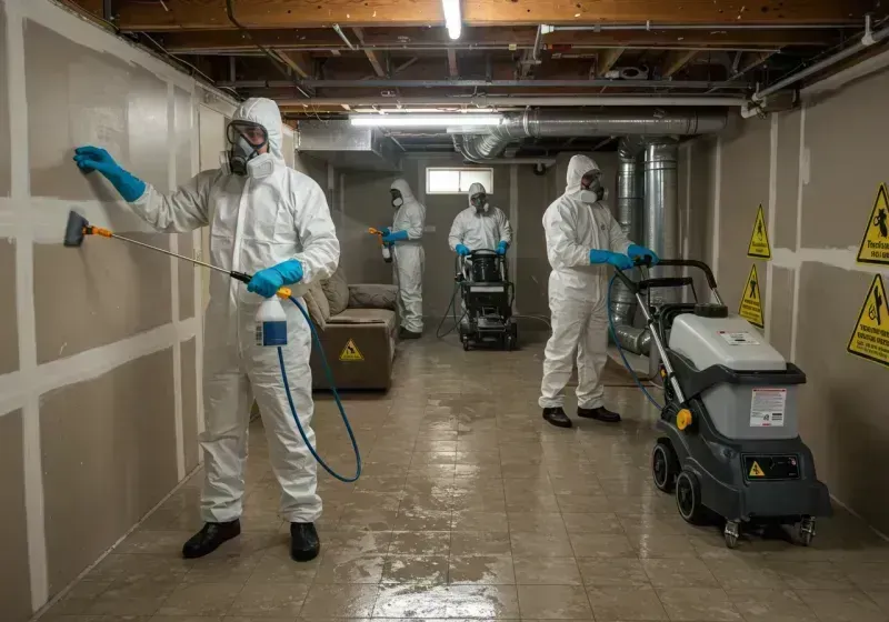 Basement Moisture Removal and Structural Drying process in Limestone County, AL